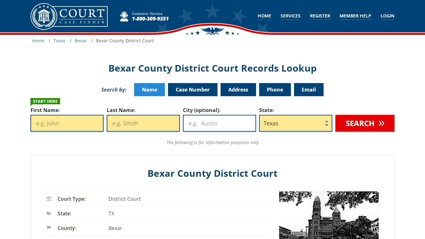 Bexar County District Court Records Lookup - CourtCaseFinder.com